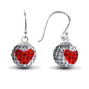 【送料無料】ジュエリー・アクセサリー ジュエルコロンドンシルバーボールディスコイヤリングドロップレッドクリスタルjewelco london argent boule disco boucles doreilles goutte 12mm cristal rouge