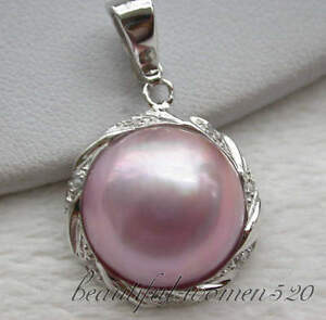 ̵ۥ奨꡼꡼ ԥ󥯥ޥz2899 real 20mm pink south sea mabe pearl pendant silver