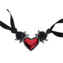 ジュエリー・アクセサリー ゴシックハートカラーラスデュクークリスタルティンローズイングランドalchemy gothic sang coeur collier ras du cou cristal etain rose angleterre