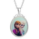 【送料無料】ジュエリー・アクセサリー エルザアンナペンダントシルバーメッキネックレスla reine des neiges elsa et anna pendentif plaque argent collier(4)