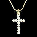 ジュエリー・アクセサリー クリスタルスワロフスキーイエスロードゴールドジュエリーネックレスクロスcroix avec cristal swarovski jesus lord religieux or tn collier bijoux