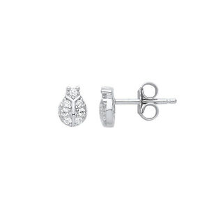 【送料無料】ジュエリー・アクセサリー ジュエルコロンドンシルバージルコーネビートルグラッペイヤリングjewelco london argent zircone coccinelle grappe boucles doreilles clous