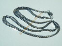 yzWG[EANZT[ OJ[`F[Vo[sACILVhX`[O}Cchaine longue collier 60 cm argente pur acier inoxydable maille gourmette 3,6 mm