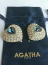 ジュエリー・アクセサリー イヤリングヴィンテージアガサイヤリングboucles doreilles anciennes, clips doreille vintage agatha