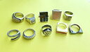 【送料無料】ジュエリー・アクセサリー ロットリングスクーターサイズlot 10 bagues metal argente scooter taille 52 av1(4)