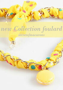 【送料無料】ジュエリー・アクセサリー ネックレススカーフマカロンイエローcollanafoulard macarons yellow donna mcsfl02c