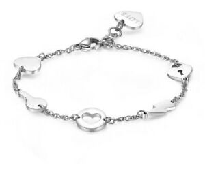 【送料無料】ジュエリー・アクセサリー スチールブレスレットシルバーbracciale sagapo hidden acciaio shd11 silver
