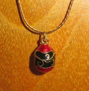 【送料無料】ジュエリー・アクセサリー ブラックレッドエナメルゴールドエッグオリジナルロシアペンダ..