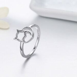 【送料無料】ジュエリー・アクセサリー シルバーリングハートanello argento 925 gatto con cuore