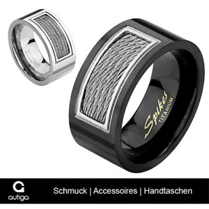 【送料無料】ジュエリー・アクセサリー チタンリングマンスチールロープワイヤーインタルシオブラック..