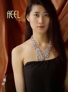 【送料無料】ジュエリー・アクセサリー シルバーネックレスペンフィリグリーパヴェバロックヴィンテージウェディングオリジナルcollana argentato penna filigrana pave barocco vintage matrimonio originale osc4