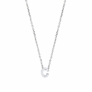 【送料無料】ジュエリー・アクセサリー ジュエルコロンドンシルバーレターネックレスペンダントインチjewelco london argento lettera c collana con pendente iniziale 18 pollici