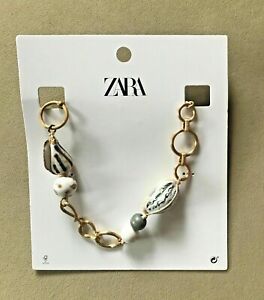 【送料無料】ジュエリー・アクセサリー ザラインウッドセラミックシーシェルネックレスbnwt zara in legno e ceramica seashell collana