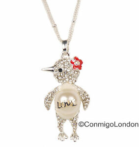 ジュエリー・アクセサリー コンミゴネックレススパンコールconmigo n010040 collanaun simpatico ornato di lustrini love bird