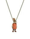 yzWG[EANZT[ {AeB[NuX`F[A[Z~bNy_goj[K[and mary ceramic pendant bunny girl with ribbon antique brass chain