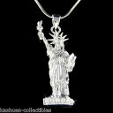 【送料無料】ジュエリー・アクセサリー スワロフスキークリスタルニューヨークネックレスstatua della liberta in swarovski cristallo york nyc souvenir collana nuova