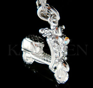 【送料無料】ジュエリー・アクセサリー スクーター?スワロフスキークリスタルオートバイエンジンネック..