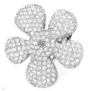 【送料無料】ジュエリー・アクセサリー スターリングシルバーフラワーリング925 argento sterling 510 ctw cz fiore dichiarazione anello, n 12725