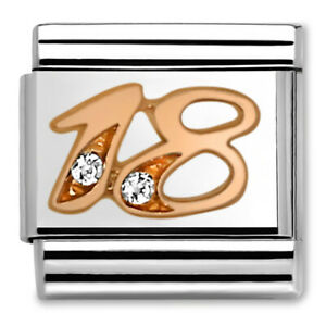 【送料無料】ジュエリー・アクセサリー オリジナルクラシックローズゴールドチャームノミネート£originale nomination classic rose gold charm numero 18 43031518 rrp £ 2900