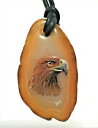 【送料無料】ジュエリー・アクセサリー アガタペンダントゴールデンイーグルnuovodipinto a mano naturale agata ciondolo, golden eagle