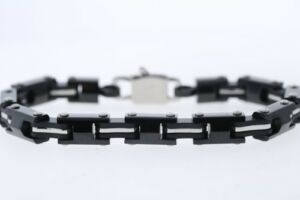 ̵ۥ奨꡼꡼ ֥ååƥ쥹֥åС󥰥֥쥹åacciaio inox nero ion placcato e nero gomma 7 lungo bracciale