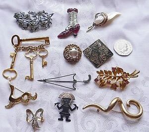 【送料無料】ジュエリー・アクセサリー ヴィンテージブローチexquisite vintage whole costume brooches 20th century 12 e1 mixed subjects