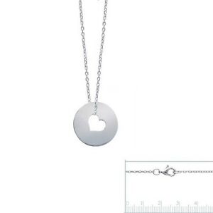 【送料無料】ジュエリー・アクセサリー チェインコリアーアルジェントペンデンティフロンドクールノイフビジューティーヨリービジューchaine collier argent 45cm pendentif rond coeur neuf bijouteriejolybijoux