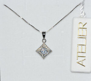 楽天hokushin【送料無料】ジュエリー・アクセサリー アトリエネックレスシルバージルコンcollana donna atelier in argento 925 con zirconi bianchi brillanti al04