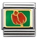 【送料無料】ジュエリー・アクセサリー クラシックゴールドナチュラチューリップチャームノミネート£nomination classic gold natura tulip charm 03021410 rrp £ 22