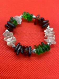 【送料無料】ジュエリー・アクセサリー シーグラスブレスレットbracciale in vetro mare 【送料無料】ジュエリー・アクセサリー シーグラスブレスレットbracciale in vetro mare
