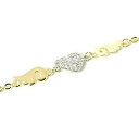 【送料無料】ジュエリー・アクセサリー ゴールドカラーブレスレットストラスセットハート10x color oro 191cm braccialetto con strass set cuore(4)