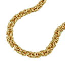 ジュエリー・アクセサリー ラウンドロイヤルチェーンブレスレットゴールドメッキbracciale catena reale rotondo 5mm placcato oro amd 19cm