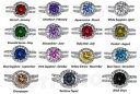 【送料無料】ジュエリー・アクセサリー ホワイトゴールドハローラウンドウェディングリングoro bianco 217ct halo rotondo fidanzamento fede nuziale scegli il tuo del mese