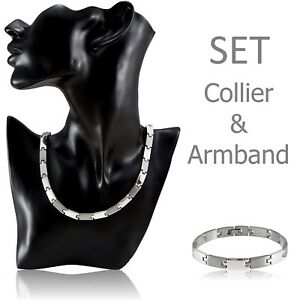 【送料無料】ジュエリー・アクセサリー セットチェーンコリアーブレスレットモデルリーステンレススチールset catenacollier amp; bracciale modello lea ii acciaio inox 316l lunghezza 450 500 cm