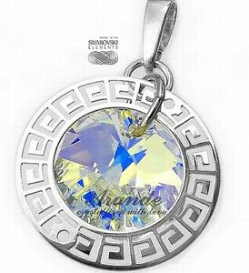 【送料無料】ジュエリー・アクセサリー スワロフスキークリスタルギリシャオーロラスターリングシルバーネックレスcristalli swarovski * aurora greco * collana argento sterling certificato fatto a mano