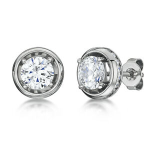 ジュエリー・アクセサリー チタンラウンドイヤリングマルチストーンエタニティイヤリングtitanium round earrings multi stone cz eternity earrings