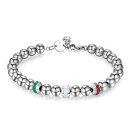 yzWG[EANZT[ uXEFCuXbgX`[brosway, bracciale dice uomo, in acciaio con sfere e tricolore bltd04 nuovo