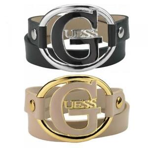 【送料無料】ジュエリー・アクセサリー ロゴブレスレットエナメルベラブラックレザーシルバーベージュゴールドbracciale donna guess jewels logo smaltato vera pelle nero silver beige gold