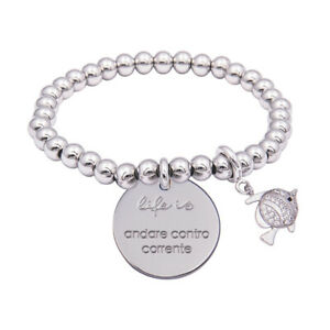 【送料無料】ジュエリー・アクセサリー ジュエルズブレスレットペンダント4you foryou jewels bracciale donna elastico life is prote..