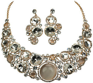 【送料無料】ジュエリー・アクセサリー シュマックセットコリアーチェーンイヤリングストラスクリスタルウェディングファッションジュエリーノーベル