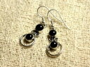 【送料無料】ジュエリー・アクセサリー ブークルドオリユアージェントオニキスノワールロンズbo201 boucles doreilles argent 925 28mm onyx noir ronds 6mm(4)