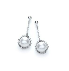 ジュエリー・アクセサリー シルバースワロフスキーラウンドパールハンギングイヤリングバタフライクロージャーsilver jjaz swarovski round pearl orecchini pendenti, chiusura a farfalla,925, jzer