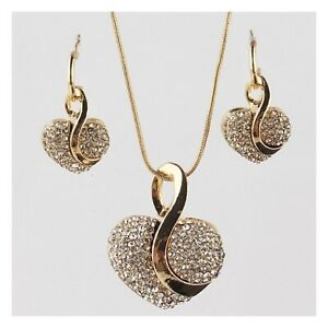 楽天hokushin【送料無料】ジュエリー・アクセサリー ゴールドネックレスイヤリングセット??oro riempito collana e orecchini set cancro al seno raccolta fondi ??