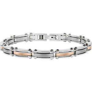 ジュエリー・アクセサリー メンズブレスレットセクターエナジーブレスレットゴールドプレートローズスチールbracciale uomo sector energy saft20 bracelet piastra oro rosa acciaio nuovo