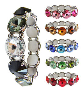 【送料無料】ジュエリー・アクセサリー ブレスレットスワロフスキーリヴォリストラスbracciale con swarovski rivoli strass 14 mm