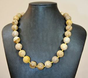 【送料無料】ジュエリー・アクセサリー コリアージャスページュcollier jaspe paysage 14mm