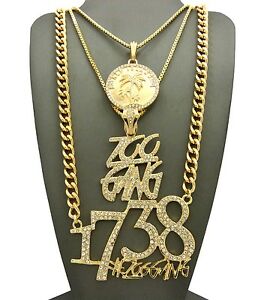 【送料無料】ジュエリー アクセサリー フェッティギャングチェーンセットnuovo fetty wap 1738 zoo gang catena set