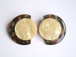 【送料無料】ジュエリー・アクセサリー ヴィンテージグランデジュエリープラスチッククリップイヤリングガラリスavintage grande xl bigiotteria orecchini a clip plastica, galalith o a 22,4g4