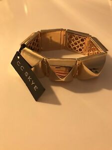 【送料無料】ジュエリー アクセサリー スカイゴールドピラミッドスタッドカフブレスレットオリジナルラベルcc skye oro piramide stud cuff braccialeoriginale con etichette