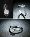 【送料無料】ジュエリー・アクセサリー ホワイトゴールドメッキフリークリスタルケース18ct placcato in oro bianco aaa * anello di fidanzamento gratis crystal case 13